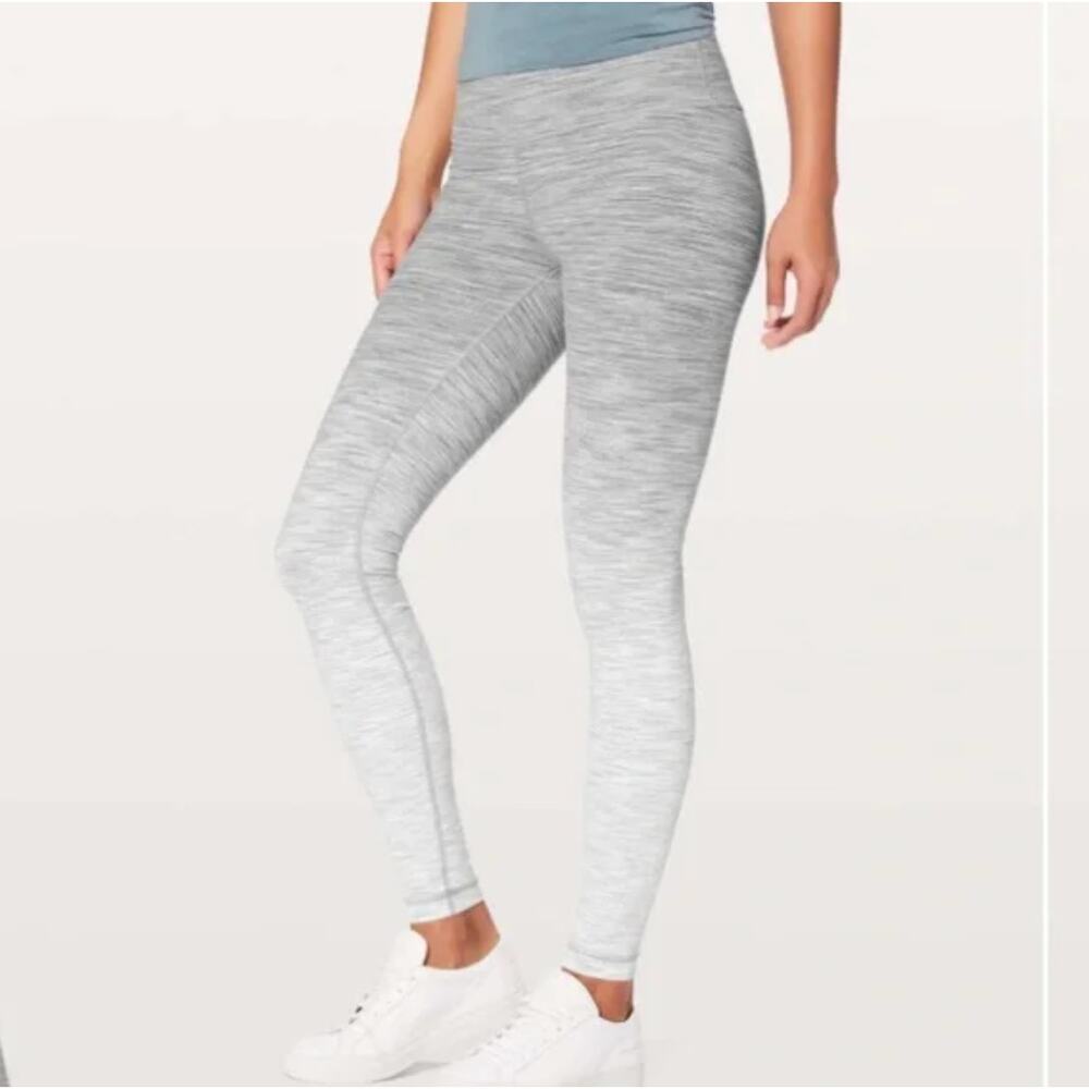 Lululemon - Wunder Under Hi-Rise Tight Full-On Luon 28" Ombre White Multi Size 8